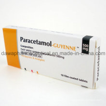 Medicamentos analgésicos Ibuprofeno y tableta de paracetamol para la atención de la salud